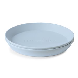 Mushie Dinner Plate - Round - Powder Blue